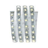 Bande LED flexible avec LEDs blanc chaud et protection transparente pour éclairage polyvalent.