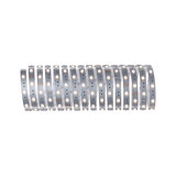 Bande LED flexible avec LEDs blanc chaud sur circuit argenté pour éclairage polyvalent.