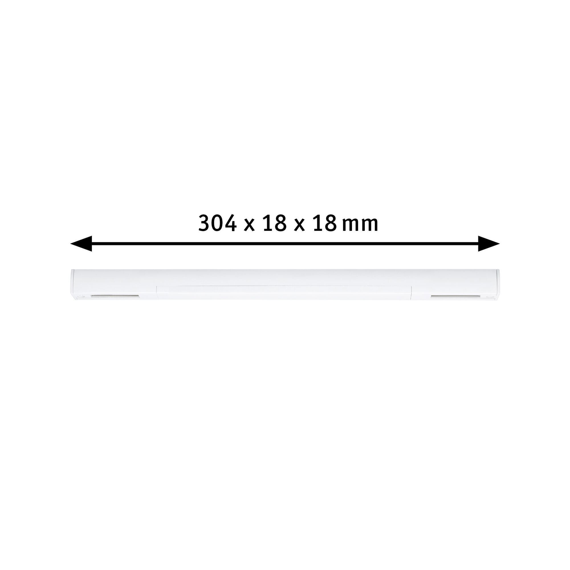 URail Einspeisung Mitte 304x21mm max. 100W Chrom matt