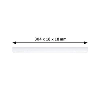 Witte LED-lichtbalk van 304 x 18 x 18 mm voor moderne binnenverlichting