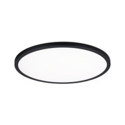 Ronde LED-plafondlamp met zwart metalen frame en witte diffuser voor moderne binnenverlichting