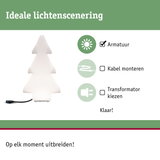 Witte kunststof LED-kerstboom met kabel voor decoratieve feestverlichting