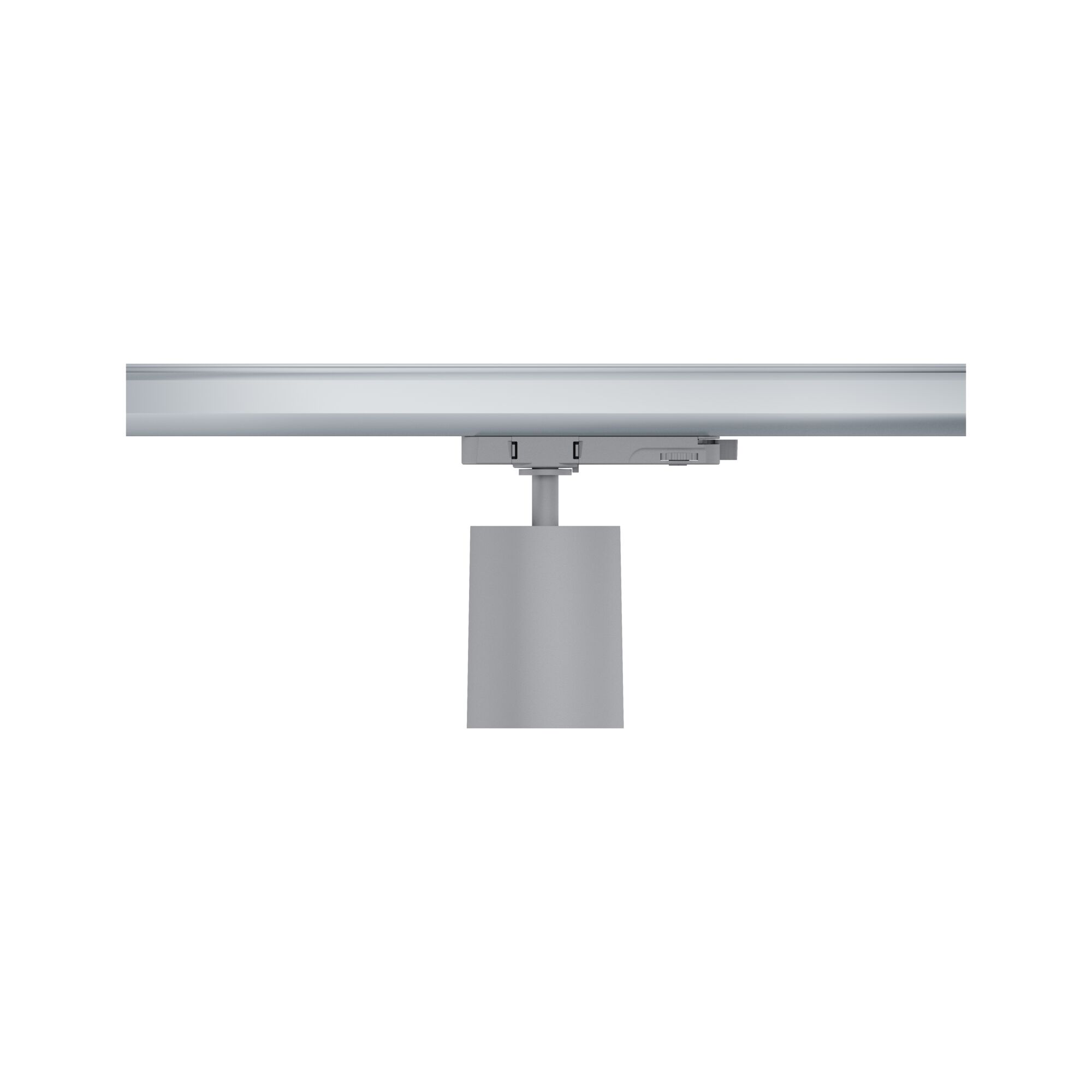 Modern grey metal LED track spotlight for flexible indoor lighting solutions