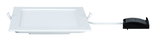 Plat vierkant wit LED-paneel met kabel voor moderne plafondverlichting en energiezuinige verlichting