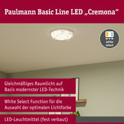 LED Deckenleuchte Cremona White Select 370mm 230V 21,2W Weiß/Transparent