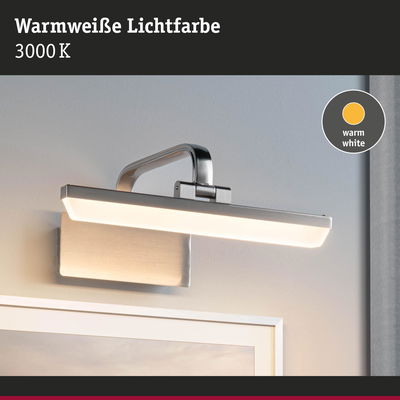 Moderne LED-Wandleuchte aus gebürstetem Metall mit warmweißem Licht 3000K für Wohnräume