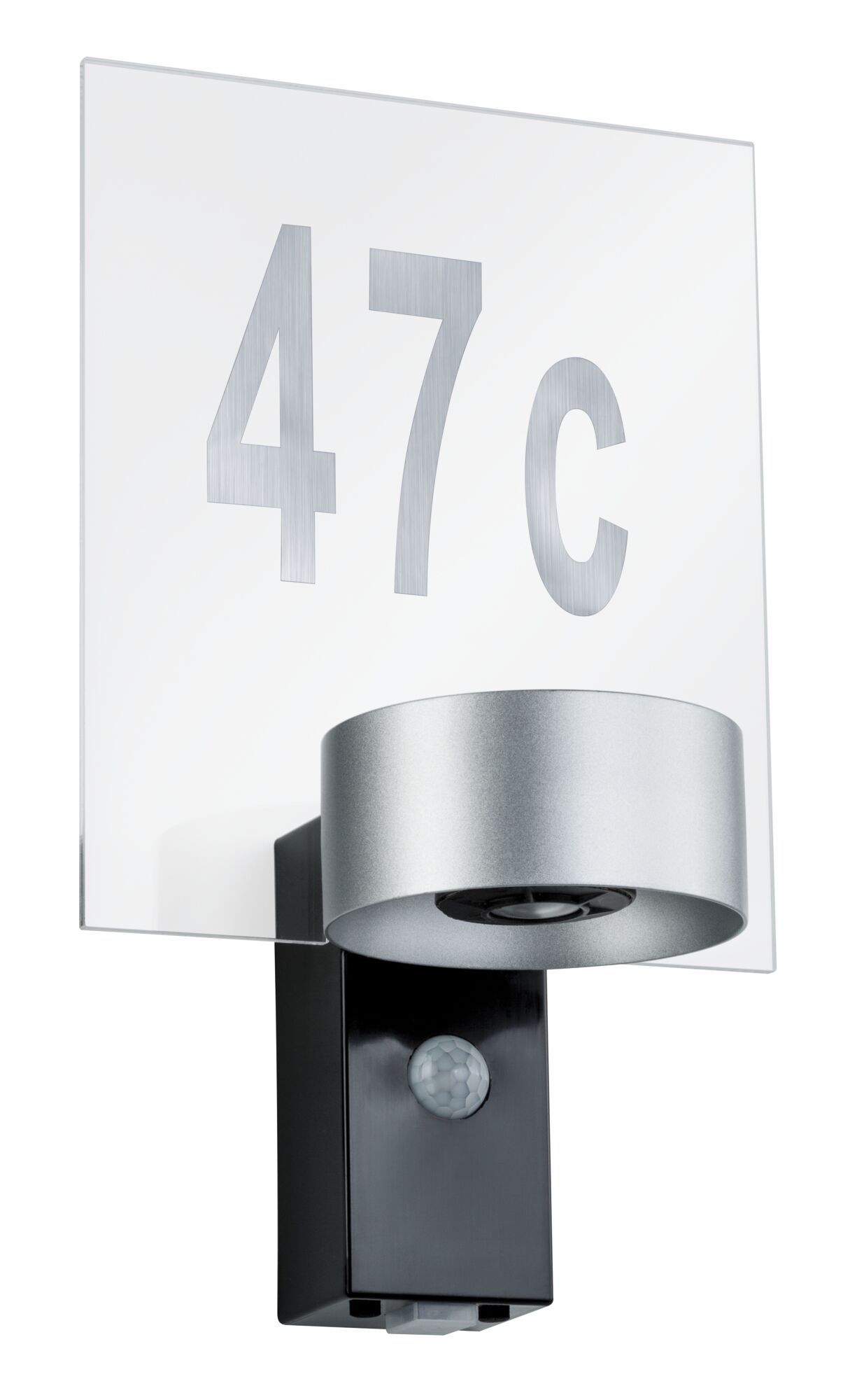 LED Exterior wall luminaire Cone House number for House wall luminaire Cone square 240x4mm Transparent Plastic