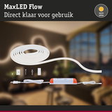 MaxLED Flow warm witte LED-strip met voeding en montagemateriaal voor eenvoudige installatie thuis