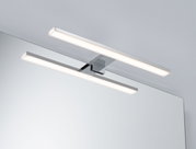 Moderne LED-spejllampe i krom med varmt hvidt lys til badeværelsesbelysning