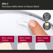 Panneau LED Abia 2 White Select Détecteur de mouvement crépusculaire (HF) carré 300x300mm 14W 900lm White Select Blanc