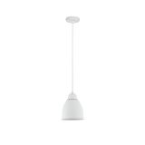 Witte metalen hanglamp met eenvoudig ontwerp en ventilatiegaten voor moderne binnenverlichting