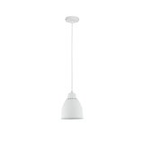 Witte metalen hanglamp met eenvoudig ontwerp en ventilatiegaten voor moderne binnenverlichting