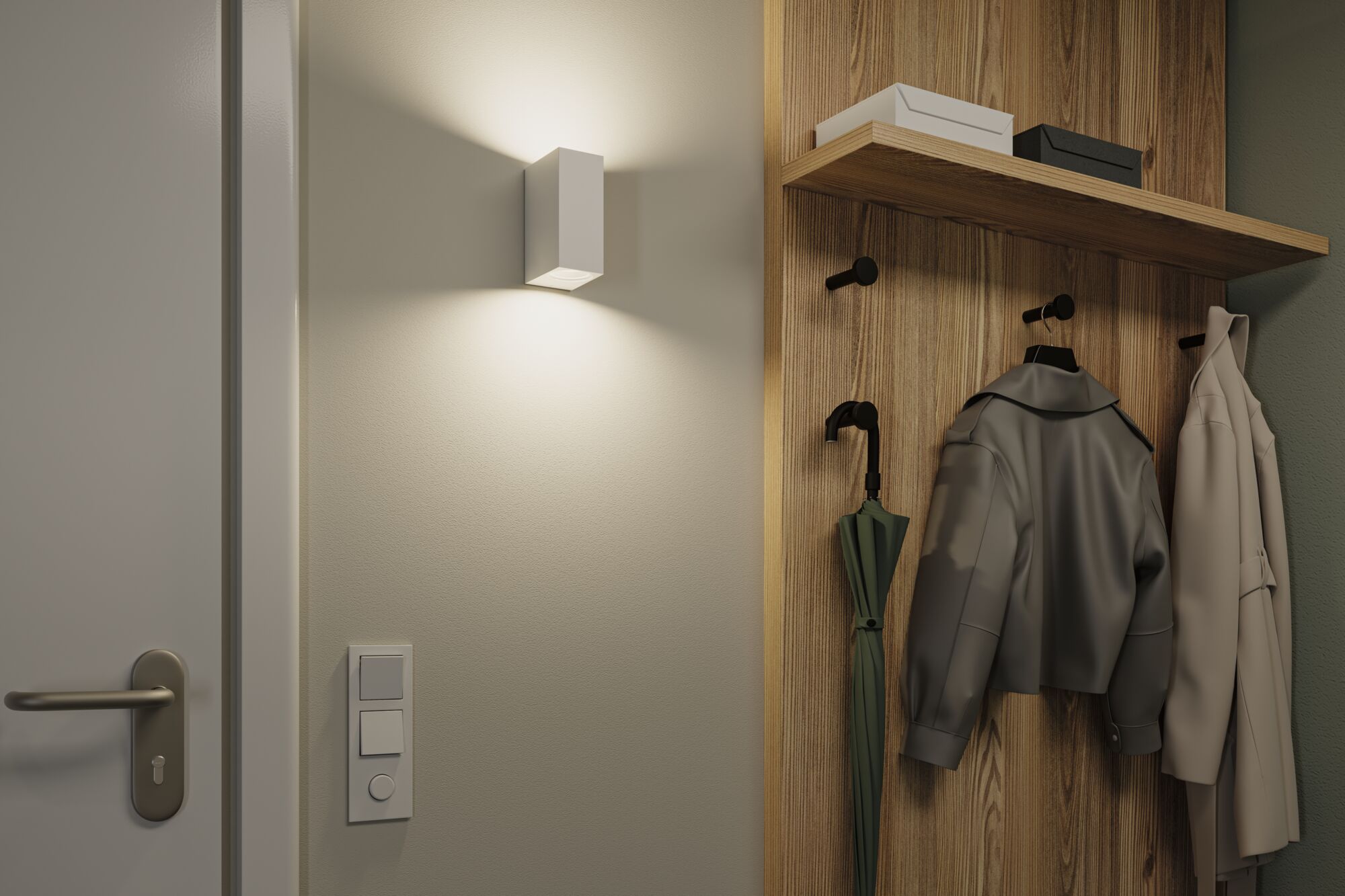 Applique Imola IP44 GU10 230V max. 2x10W Blanc dépoli