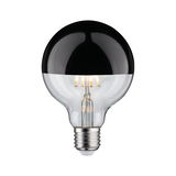 Ampoule LED avec revêtement miroitant noir en verre, filament LED, éclairage économique
