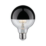 LED filament bulb with black half-mirror glass coating, energy-saving light bulb design
