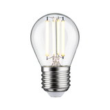 Petite ampoule LED avec verre transparent et base argentée pour éclairage économique