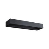 Black rectangular metal LED wall light for modern indoor lighting