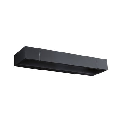 Black rectangular metal LED wall light for modern indoor lighting