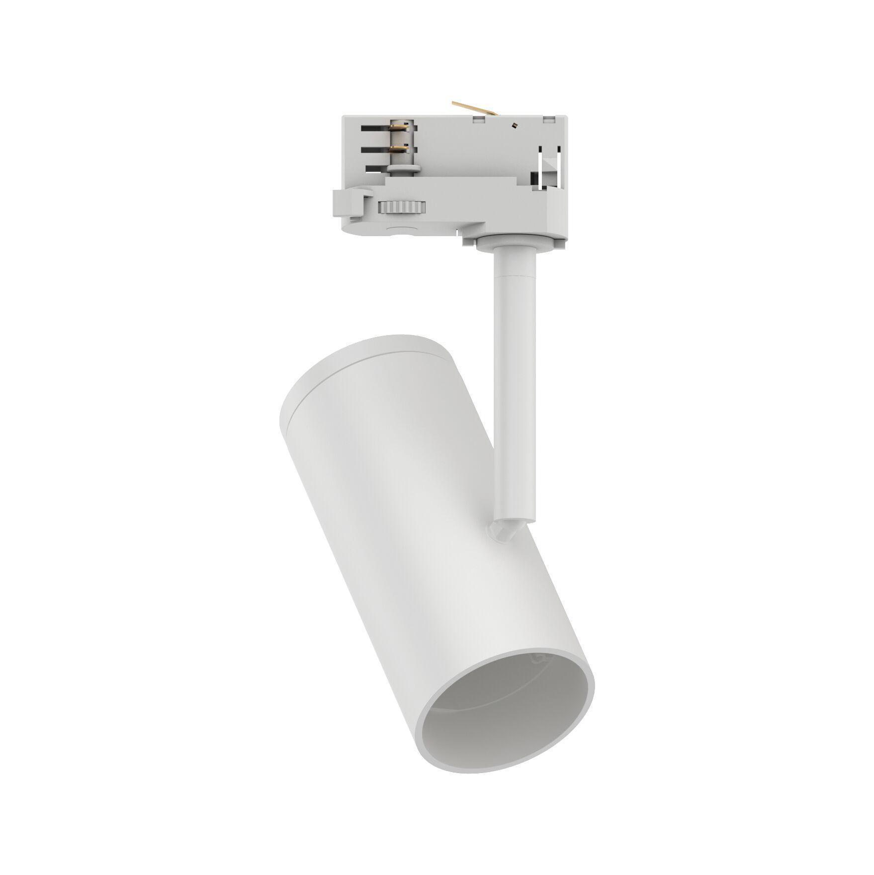 Moderner weißer LED-Schienenstrahler aus Metall für flexible Beleuchtung im Innenbereich