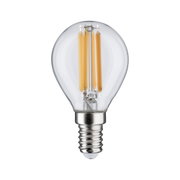 Small LED filament bulb with clear glass and E14 base for energy-efficient lighting solutions