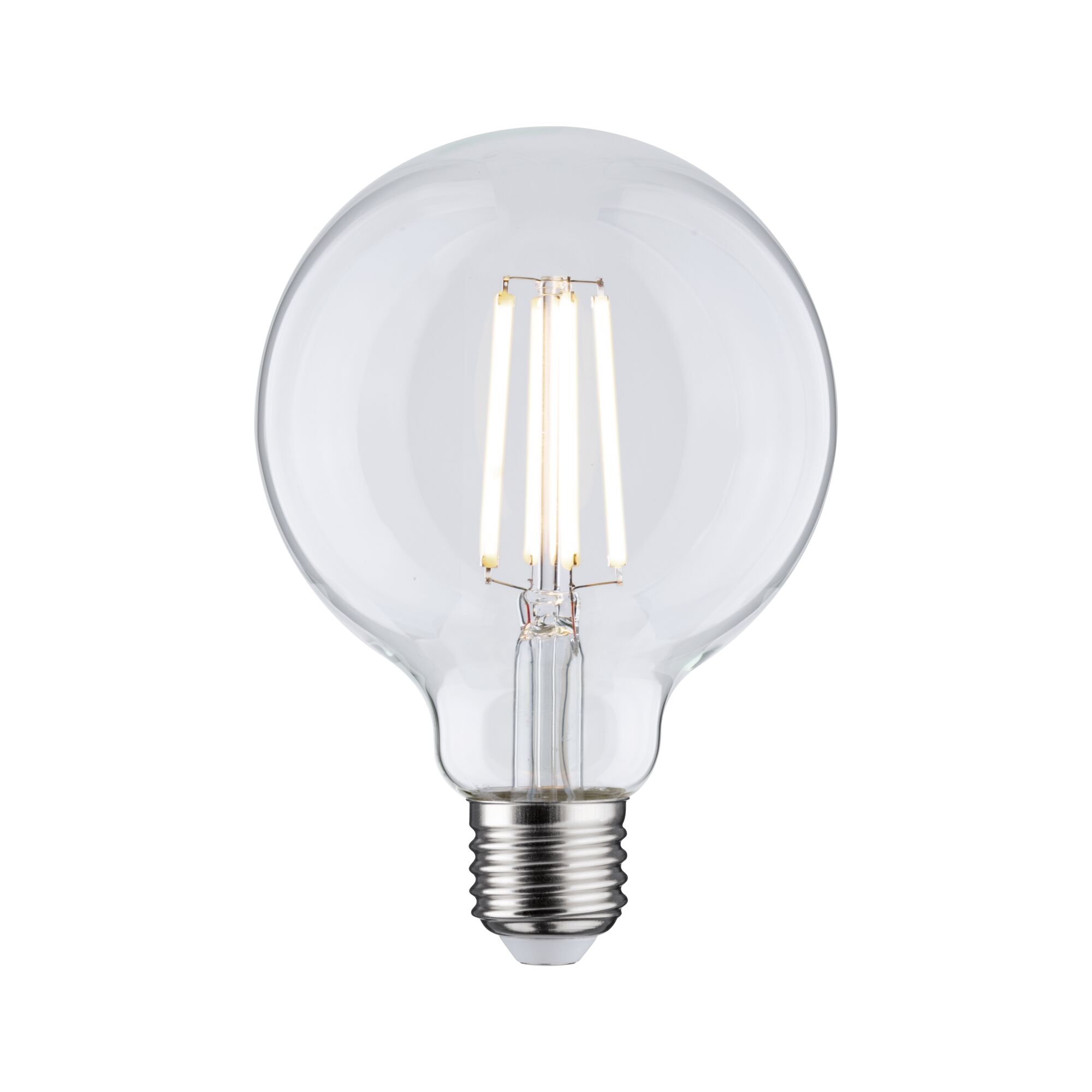 Efficient-Line Vlákno 230V LED Globe 840lm 4W 4000K Čirá Klarer LED-Glühbirne mit sichtbaren Filamenten und E27-Fassung für energiesparende Beleuchtung