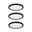 Panneau LED Abia rond 300mm 3x22W 3x2200lm 2700K Noir mat Trois plafonniers LED ronds avec cadre noir et diffuseur blanc pour éclairage intérieur moderne