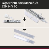 Capteur de mouvement PIR blanc et profilé LED 24 V DC pour éclairage LED économique