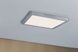 Rectangular silver metal ceiling light with warm white LED for modern indoor lighting