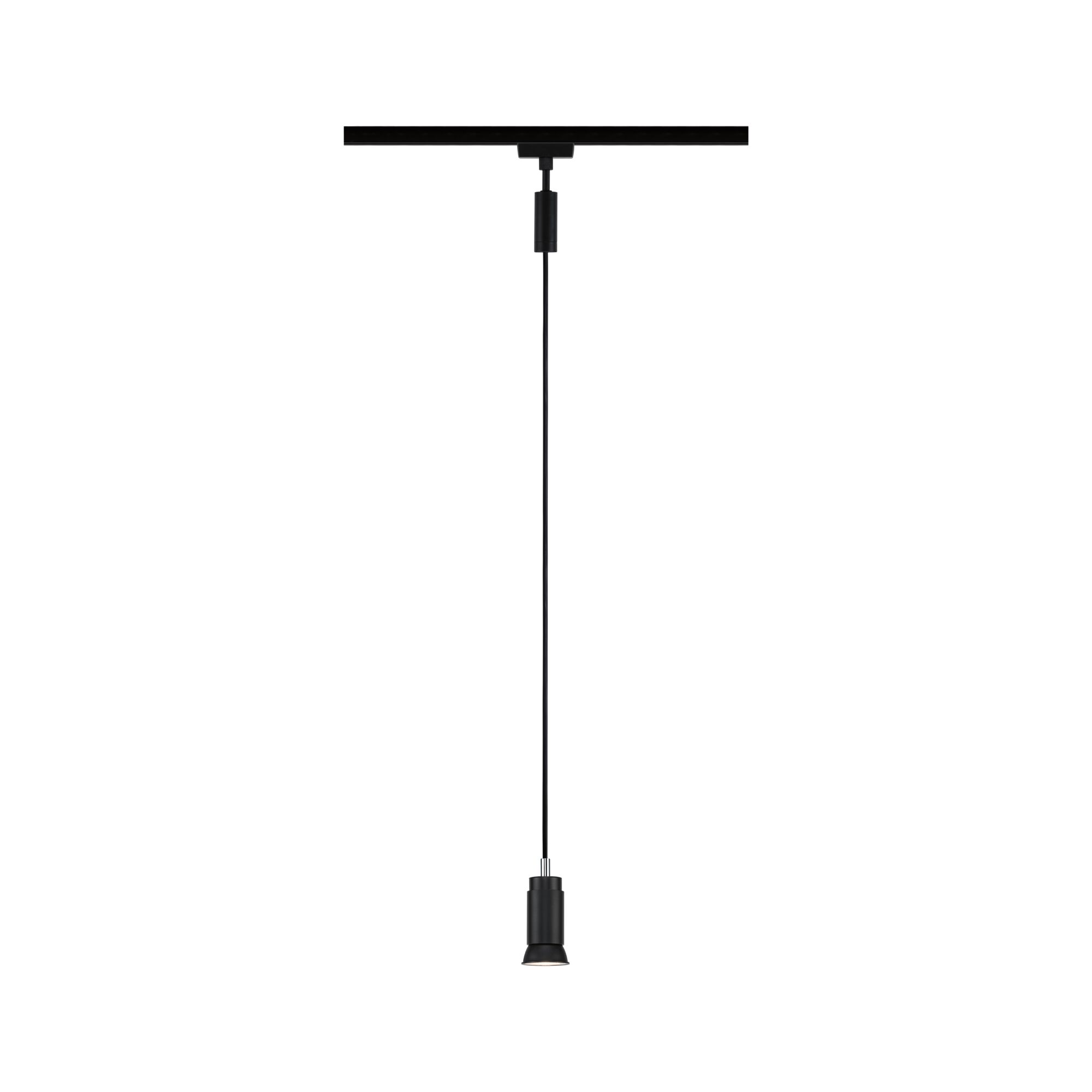Sort metal LED-pendellampe med slankt design og justerbar ledning til moderne indendørsbelysning