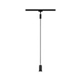Sort metal LED-pendellampe med slankt design og justerbar ledning til moderne indendørsbelysning