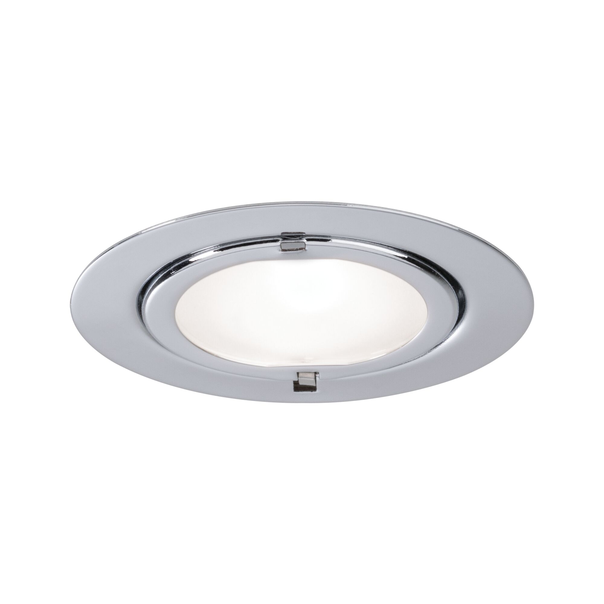 Recessed furniture luminaires Micro Line Klipp Klapp round 72mm max. 20W 12V dimmable Chrome