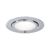 Spot encastré rond avec cadre chromé et diffuseur blanc pour éclairage LED moderne