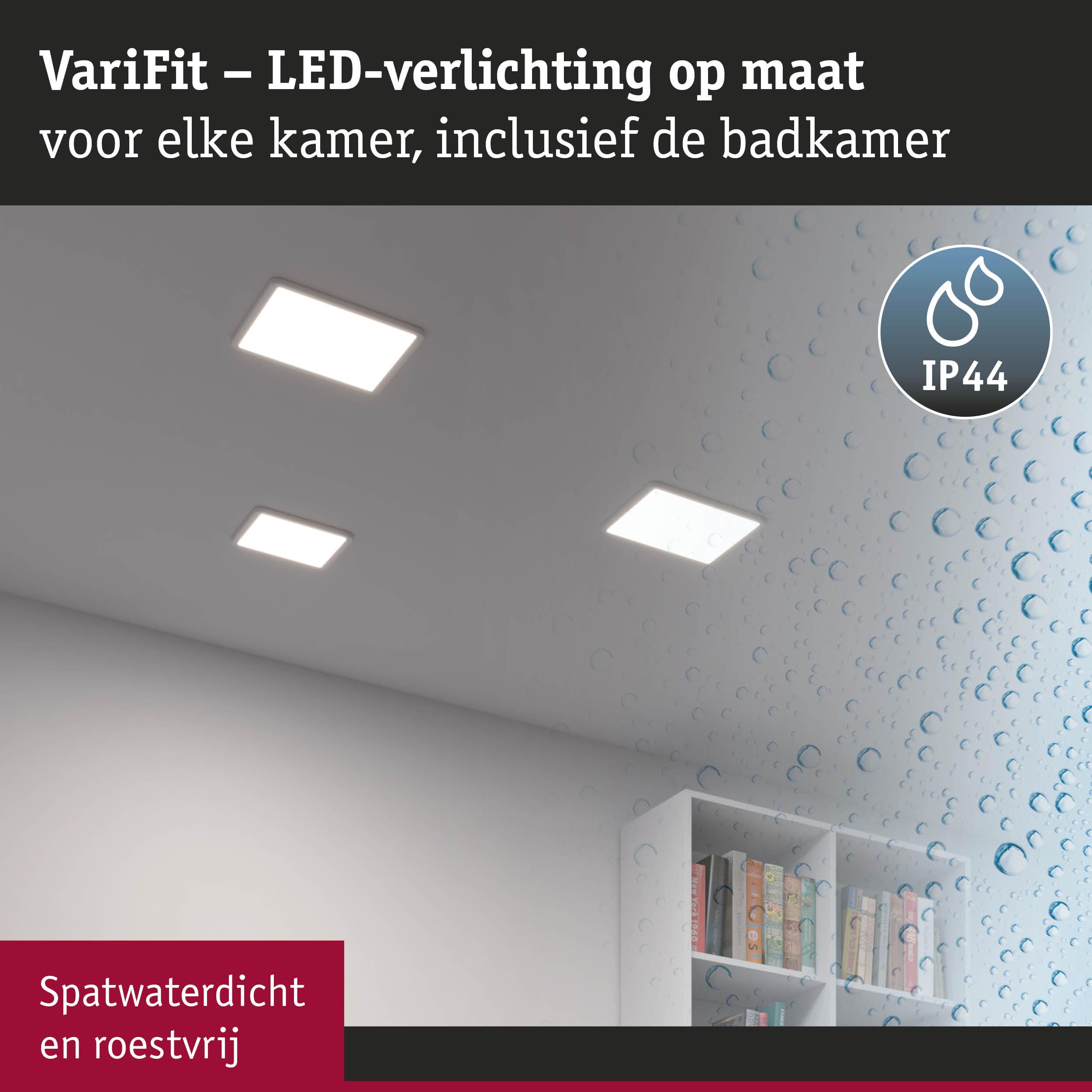 Witte LED-plafondlampen met IP44-classificatie, spatwaterdicht en roestvrij voor badkamer en woonruimtes