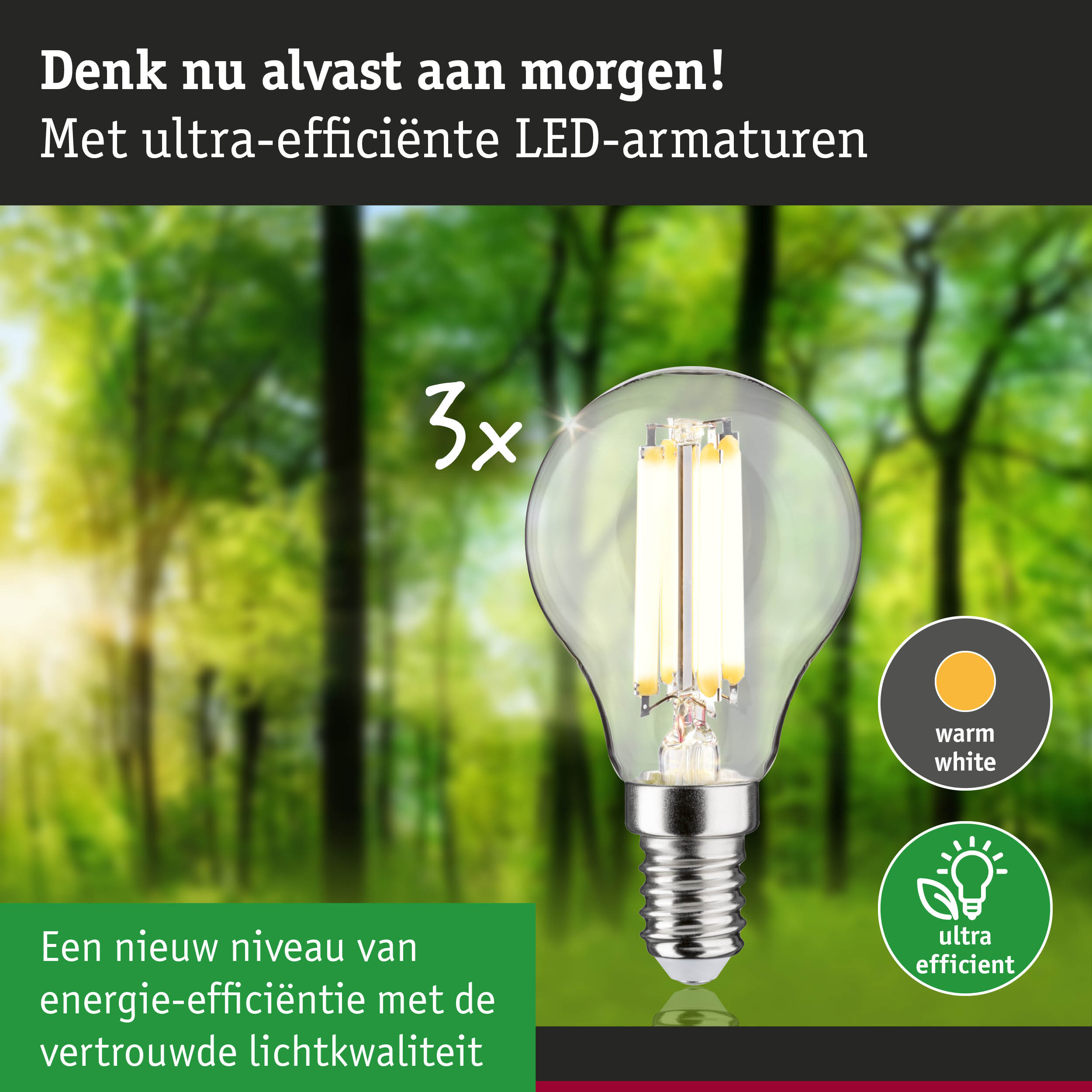Energiezuinige LED-lamp met warm wit licht en ultra-efficiënt ontwerp voor duurzame verlichting