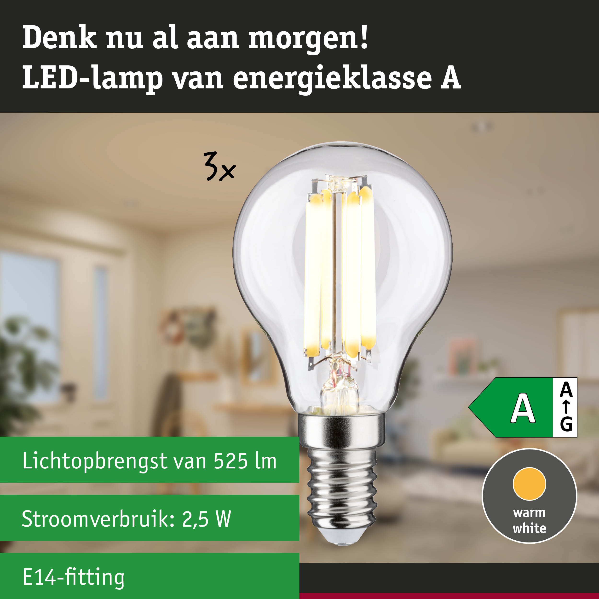 Energiezuinige LED-lamp met warm wit licht en ultra-efficiënt ontwerp voor duurzame verlichting