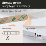 LED strip with 3M adhesive tape, cuttable and easy to connect for versatile lighting setups