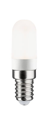 Kleine LED-Leuchtmittel mit E14-Fassung in Weiß und Metallgewinde für energiesparende Beleuchtung