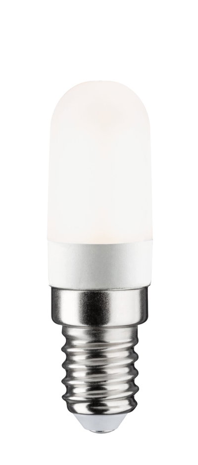 Kleine LED-Leuchtmittel mit E14-Fassung in Weiß und Metallgewinde für energiesparende Beleuchtung