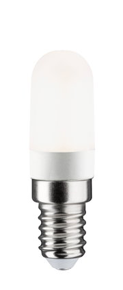 Kleine LED-Leuchtmittel mit E14-Fassung in Weiß und Metallgewinde für energiesparende Beleuchtung