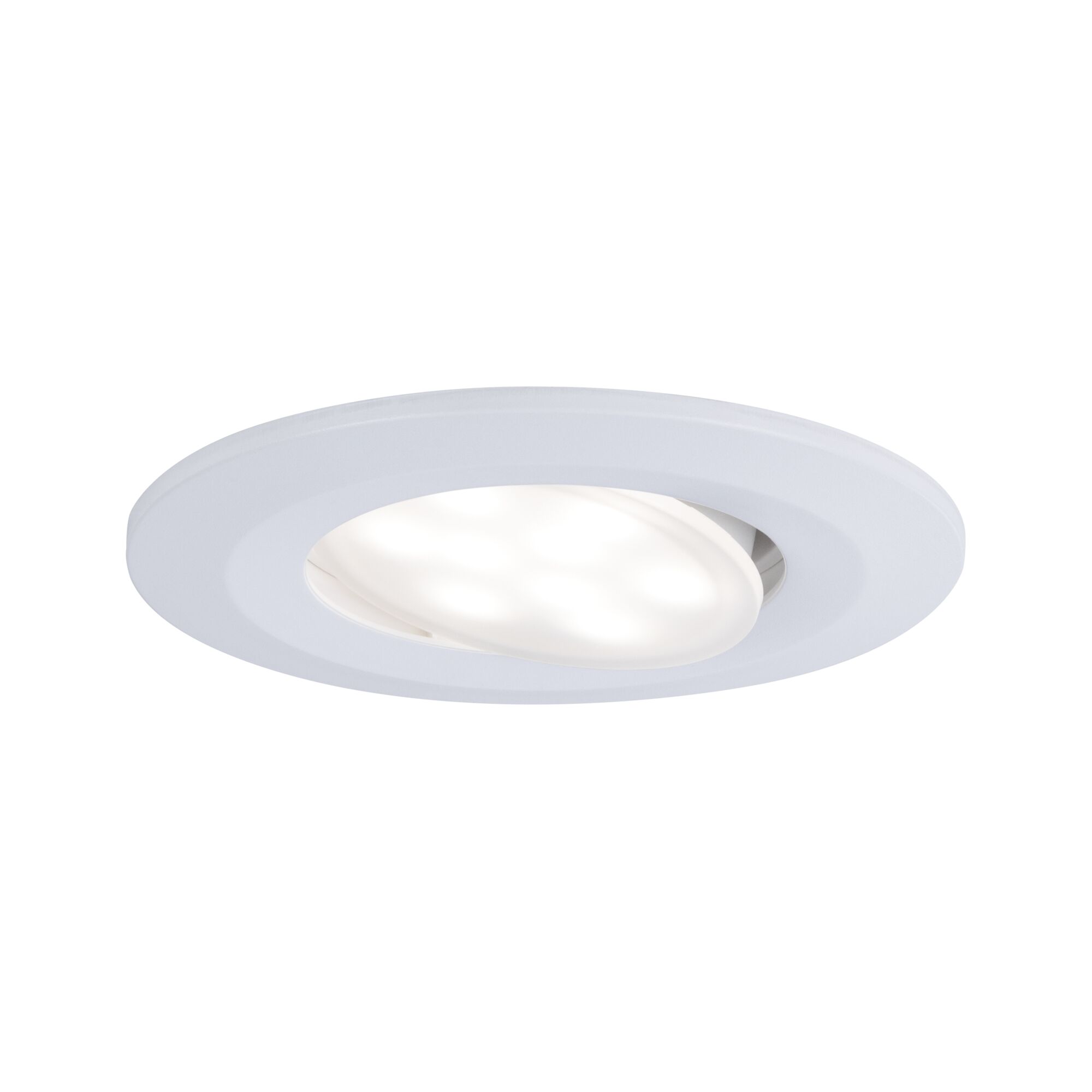 Spot encastré LED rond blanc en plastique avec tête orientable pour intérieur