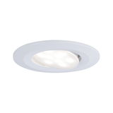 Spot encastré LED rond blanc en plastique avec tête orientable pour intérieur