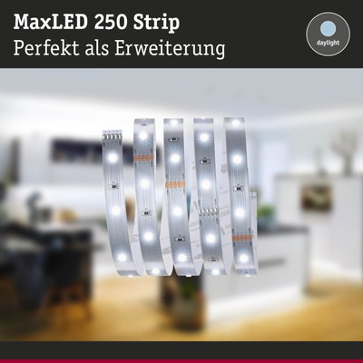 MaxLED 250 Strip LED-Lichtband in Tageslichtweiß als Erweiterung für Wohnraumbeleuchtung