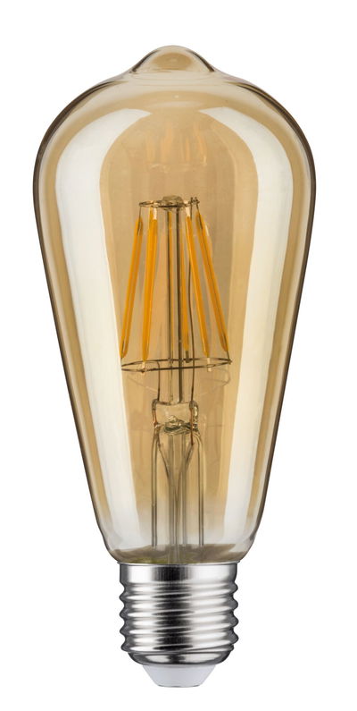 Ampoule LED vintage en verre ambré avec culot E27 pour éclairage décoratif chaleureux