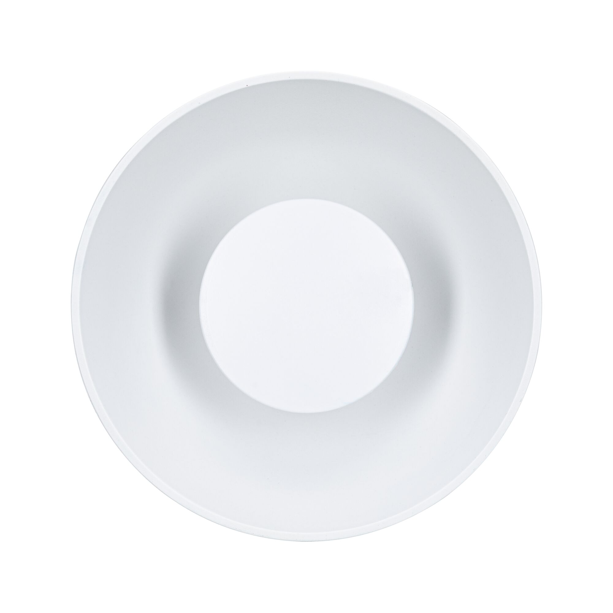 Round white LED recessed light reflector made of plastic for energy-efficient lighting