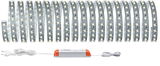 Bande LED flexible blanche avec alimentation pour éclairage d’intérieur moderne et décoration.