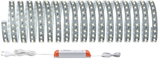 Flexibler LED-Lichtstreifen mit Netzteil in Weiß für moderne Raumbeleuchtung und Dekor.