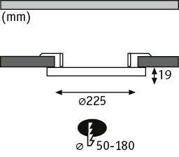 LED Einbaupanel 2in1 Cover-it rund 225mm 16,5W 1200lm 4000K Weiß matt