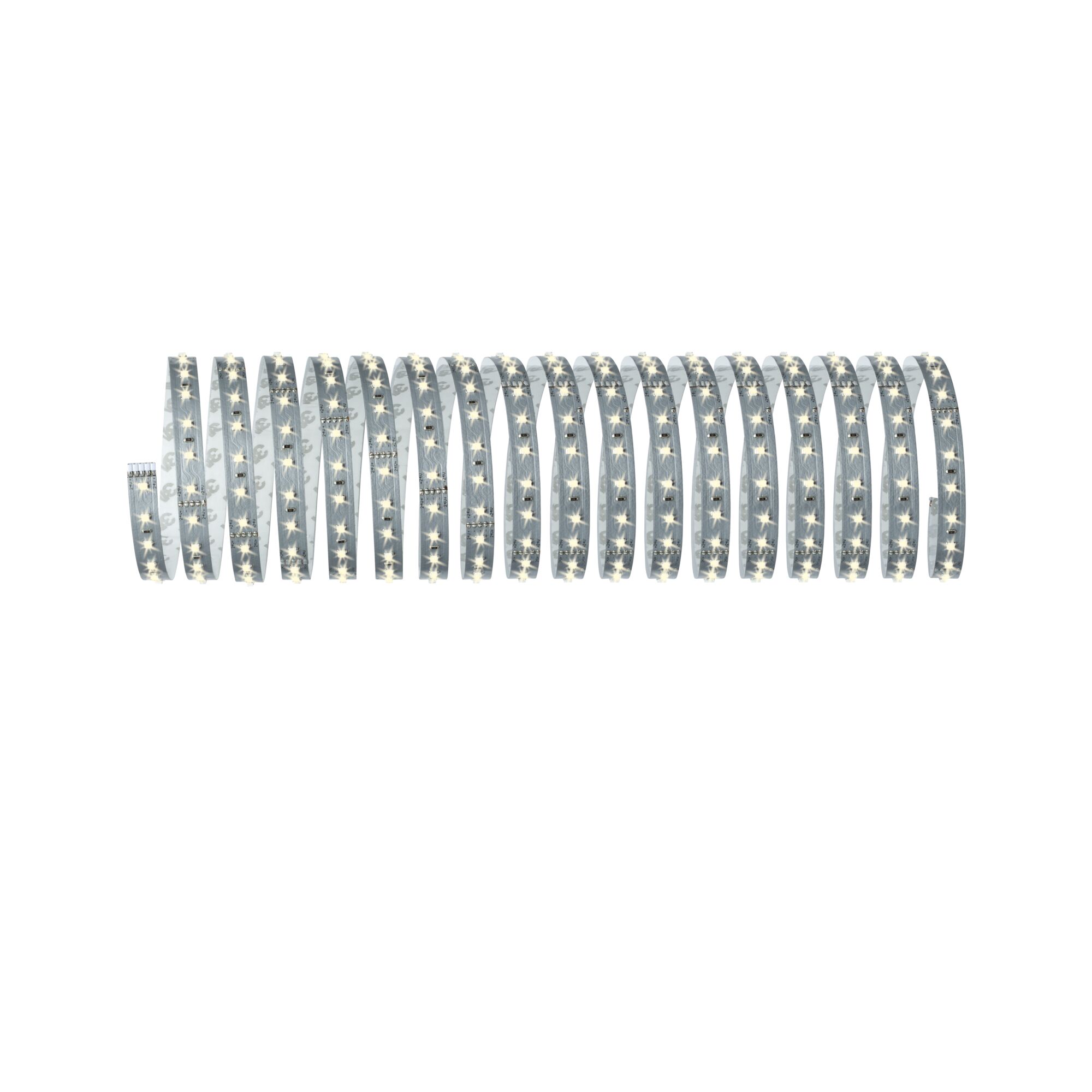 Bande LED flexible avec lumières blanc chaud sur support transparent pour éclairage décoratif
