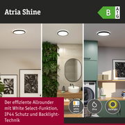 Atria Shine LED-Deckenleuchte mit weißer Lichtfarbe, IP44 Schutz und Backlight-Technik für Bad und Küche