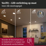 VariFit LED inbouwspots met instelbare kleurtemperatuur van 2000K tot 4000K voor woonruimtes